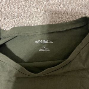 Plain Green Crop Top